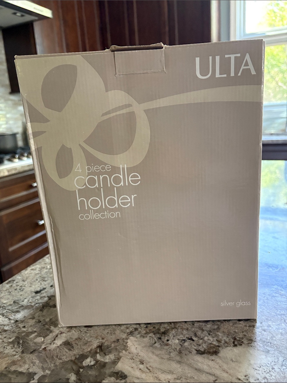 Ulta Beauty Silver Glass Pedestal Candle Holder Collection - 4 Piece